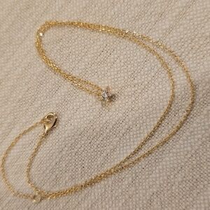 Anthropologie Tiny Crystal Star Necklace - NEW